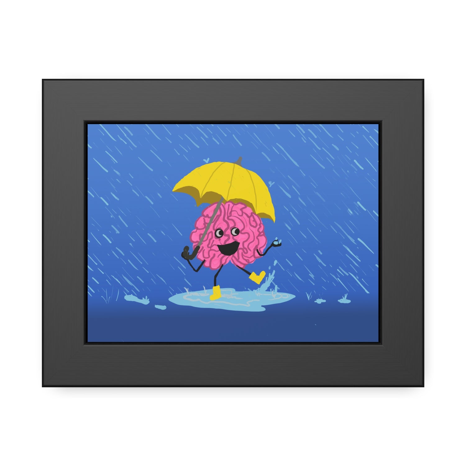 Brainy (Dancing in the Rain) Framed Paper Poster